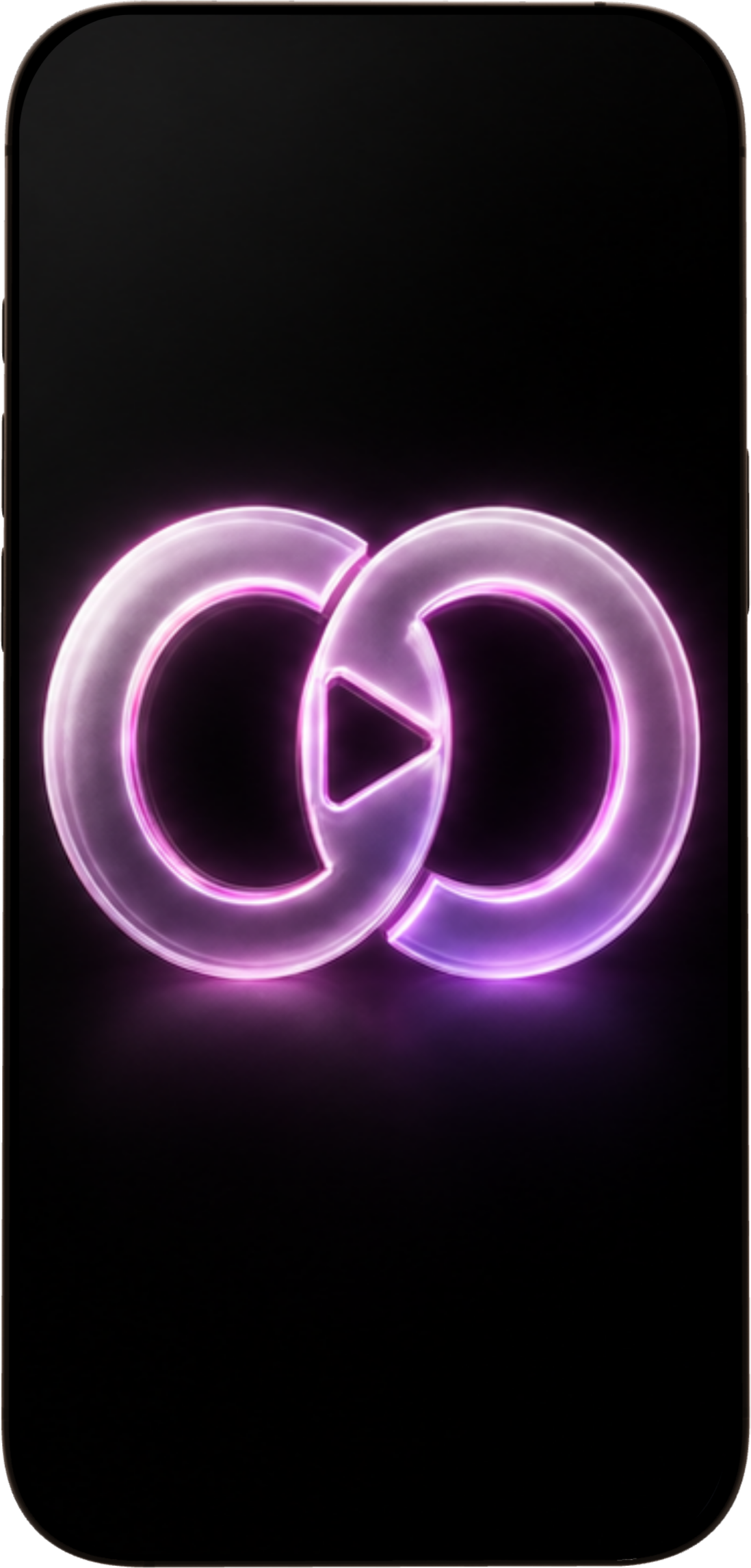 Looped illuminated mark displayed on the opening phone