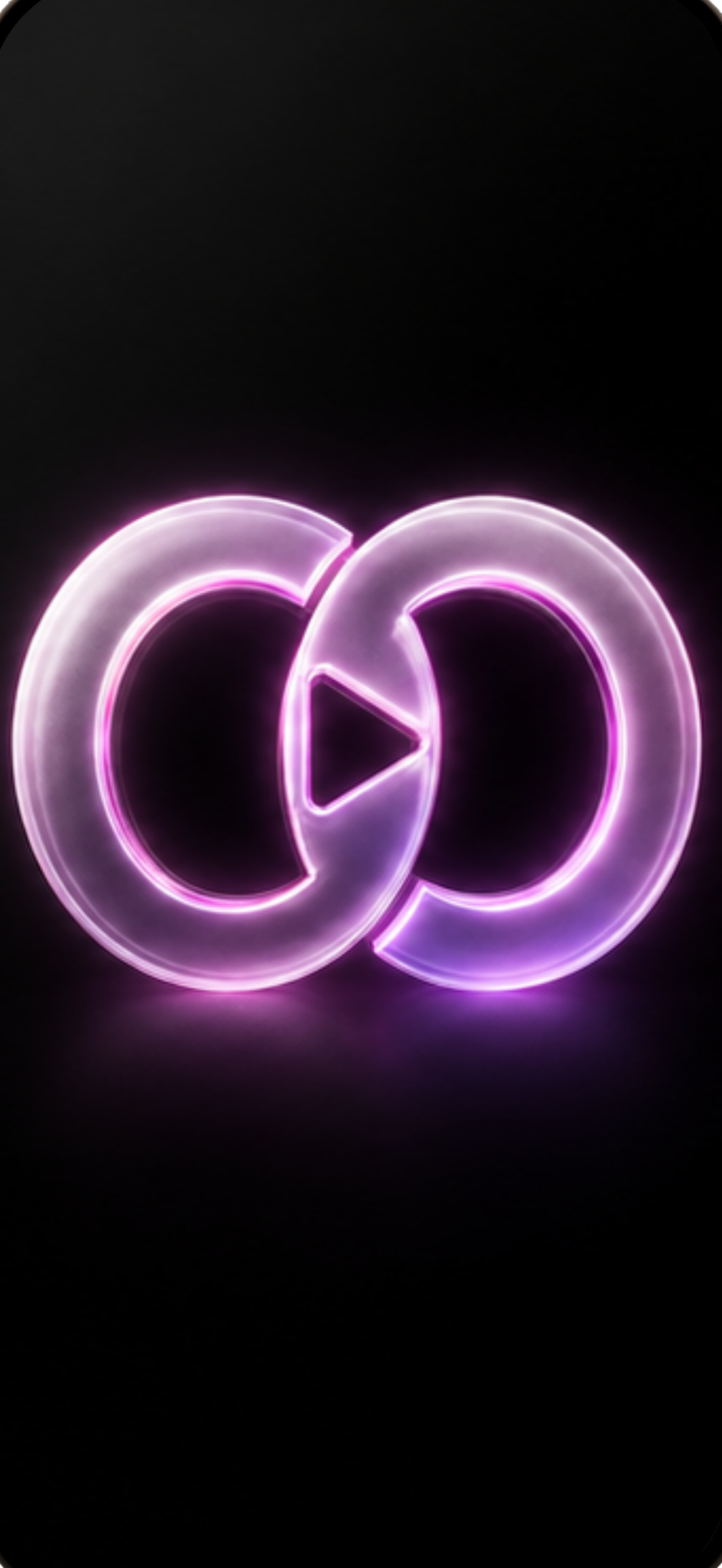 Looped illuminated mark displayed on the opening phone